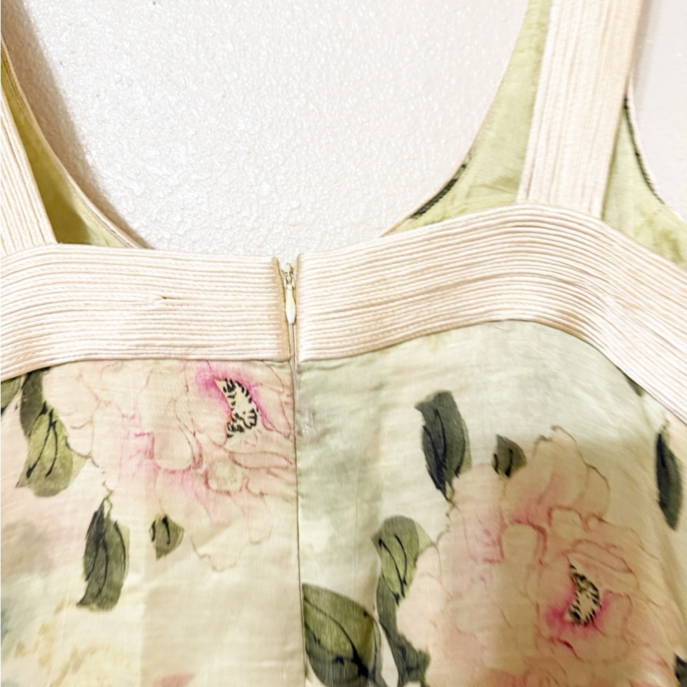 Anthropologie Geisha Designs Floral Maxi Slip Dress in Light Yellow size large - Picture 13 of 14